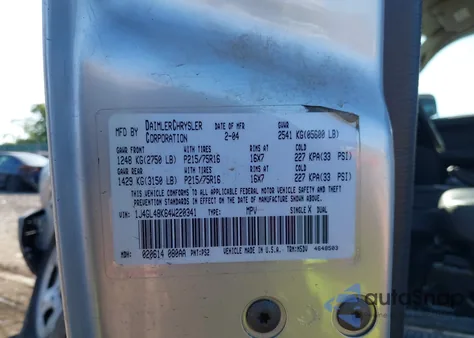 2004 Jeep Liberty Sport из США, поврежденный, VIN 1J4GL48K64W220341